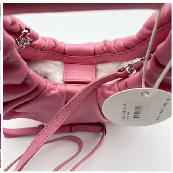 STAUD Soft Moon Bag In Bubblegum Pink - Picture 7 of 9